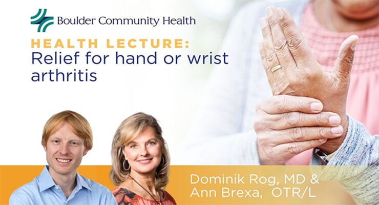 Relief for hand or wrist arthritis - Free Online Health Lecture